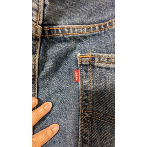 Men's 505 Levi Strauss and Company Straight Leg Relaxed Fit W38 L32 Blue Jeans - Picture 4 of 8